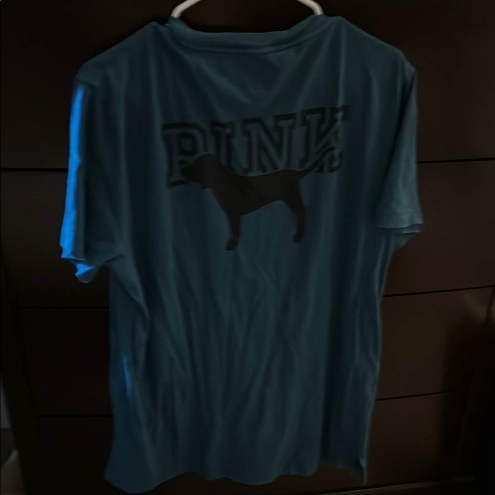 PINK Victoria's Secret Blue Graphic Women’s Shirt